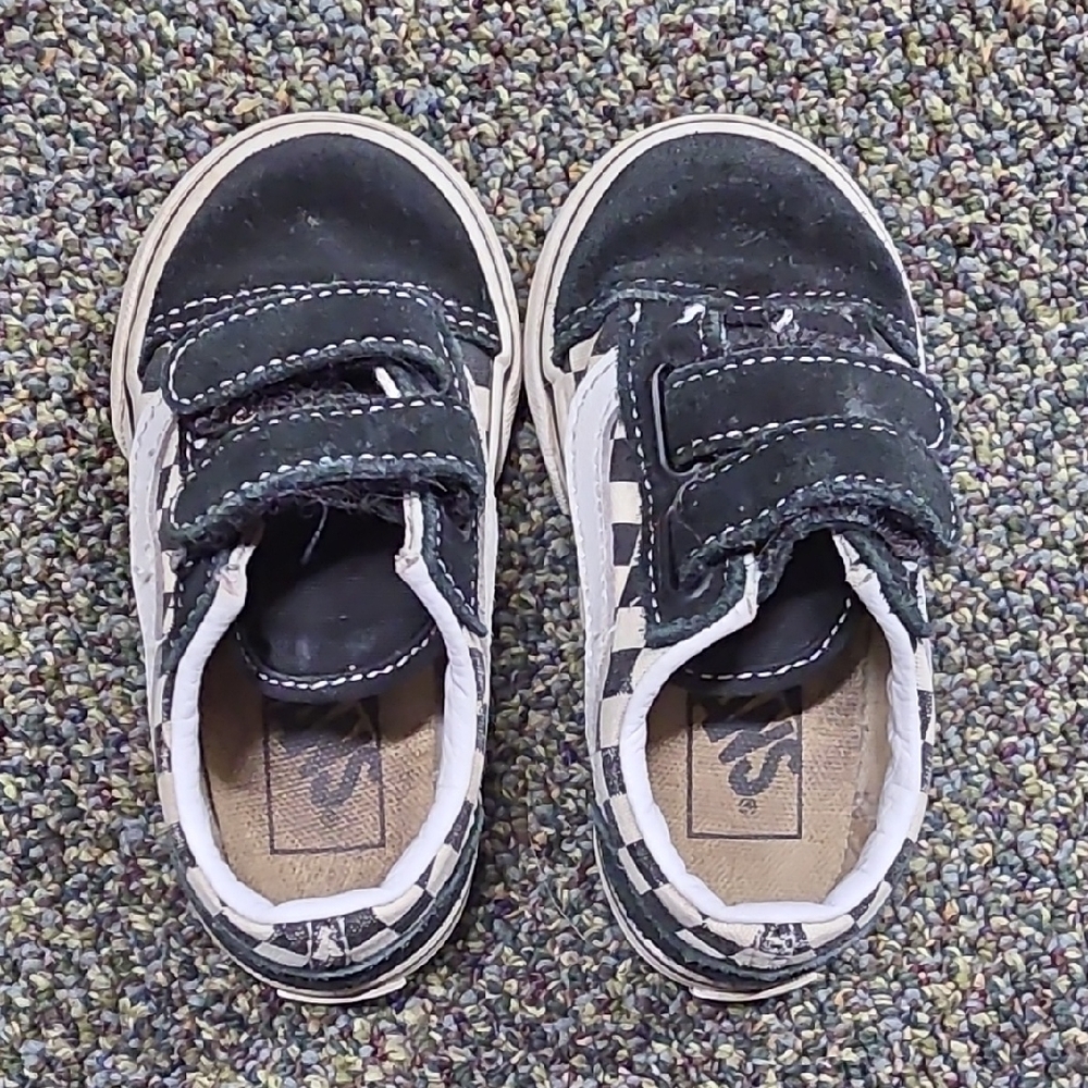 Vans Black and White Kids Sneakers